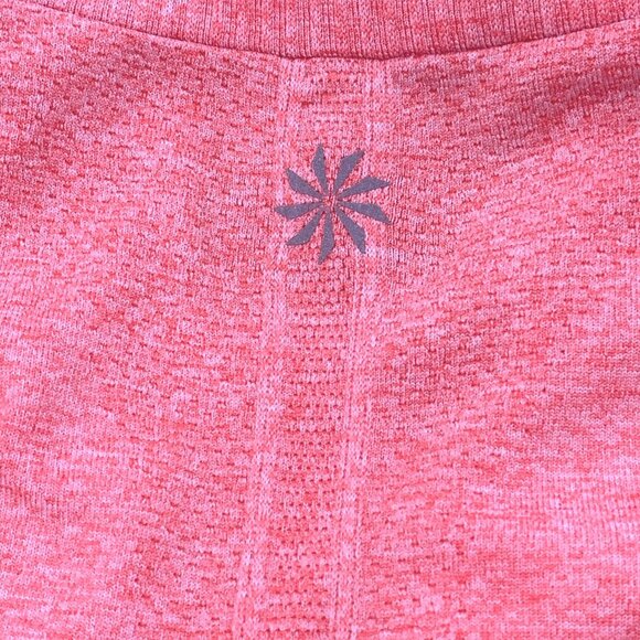 Athleta Fastest Track Half Zip Pullover Heathered Orange Athletic Top Sz Small - Picture 5 of 10